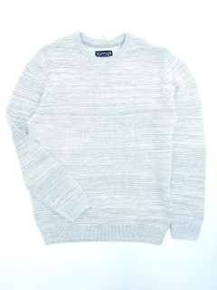 Теплый вязаный свитер светло серый меланж 13-14лет(158/164)