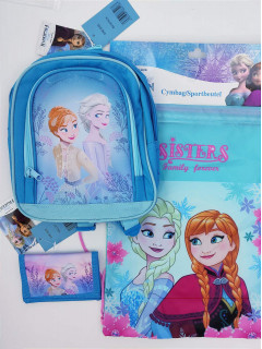Набор рюкзак  на два отделения + сумка/рюкзак + кошелек-сумочка Холодное сердце Disney 