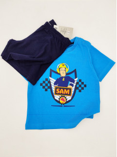 Пижама трикотаж футболка+шорты синий пожарник 1-2года(86/92) Lupilu 