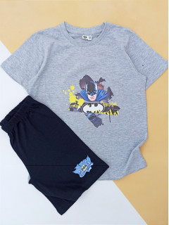 Пижама трикотаж футболка+шорты черный серый Бетмен 11-12лет (146/152) Batman 