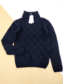 Вязаный свитер с горлом черный 14+лет(170)