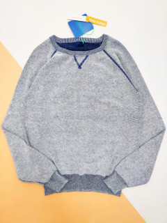 Вязаный пуловер синий белый 9-10лет (140)