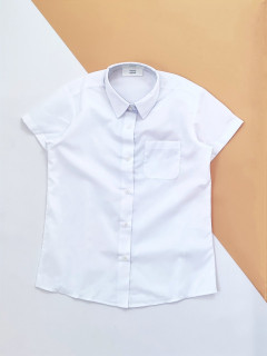 Классическая рубашка короткий рукав 8лет(128) белый Next 