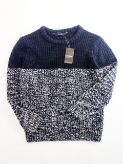 Вязаный свитер синий белый 8-9лет (128/134) George 