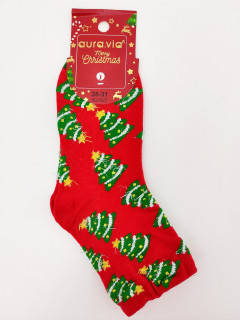 Рождественские носки с люриксом ёлки 38-41рр