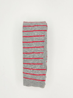 Колготки ползунки с нескользяшими подушечками из силикона на коленях подошве и сверху стопы серый/красный 9-12 мес (74/80)