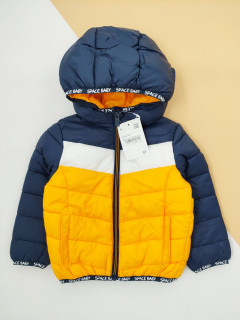 Непромокаемая и непродуваемая легкая курточка на синтепоне оранжевый/синий/белый 12 мес (80) 
