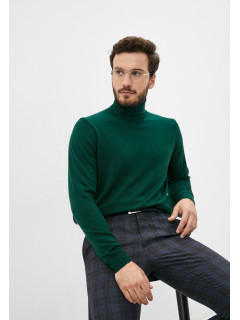 Гольф/свитер тонкой вязки темный зеленый Л