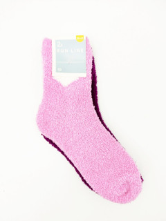 Носки теплые плюшевые 2 пары марсала/розовый 39-42рр