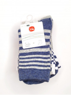 Высокие носки 5пар синий серый в полоску 37-39рр (10+лет)