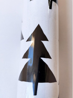 Упаковочная бумага большой рулон елки на белом