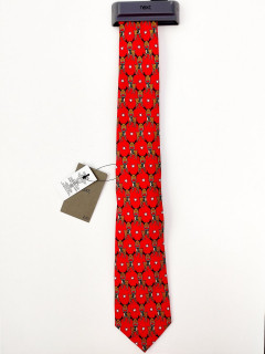 Рождественский галстук олени красный