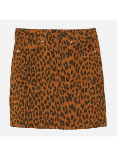 Джинсовая мини юбка леопард С