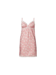 Атласное платье для сна с кружевом С розовый принт Esmara 