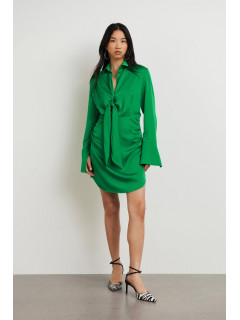 Атласное платье М зеленый Ginatricot 