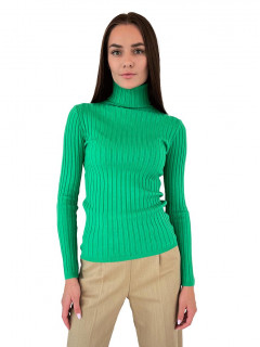 Гольф/свитер тонкой вязки в рубчик яркий зеленый Monte cervino