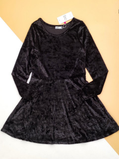 Велюровое платье черное 13-14лет(164)
