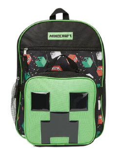 Городской рюкзак-трансформер для прогулок или обучения на одно отделение с сумкой "Майнкрафт"