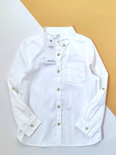 Классическая рубашка белая 4-5лет (104/110)