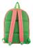 Дутый рюкзак для прогулок или обучения на одно отделение с карманом "оранжевый/зеленый"