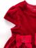 Бархатное платье с бантиками из атласных лент с камушками красный 6-9мес (68)