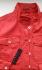 Джинсовая куртка укороченная красный М (42 итальянский)