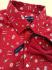  Принтованная рождественская рубашка + галстук-бабочка красный  М