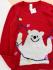 Вязаный свитер с огоньками рождественский мишка С