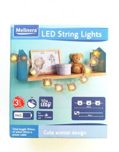  LED гирлянда на 10 лампочек с мишками