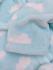 Теплый плюшевый халат голубые облака 7-8лет (128)