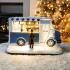 Рождественская музыкальная инсталяция-фургончик с LED подсветкой с блеском
