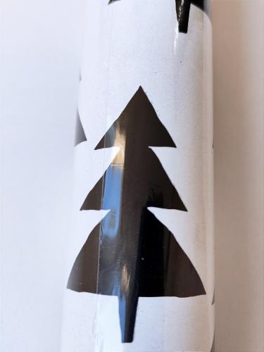 Упаковочная бумага большой рулон елки на белом