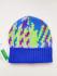 Теплый плотный вязаный набор шапка + шарф абстрактный