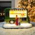 Уценка! Рождественская музыкальная инсталяция-фургончик с LED подсветкой с блеском зеленый