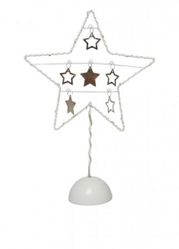 Декоративная фигура с LED подсветкой звезда белая
