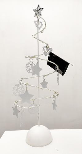 Декоративная фигура с LED подсветкой ёлка белая