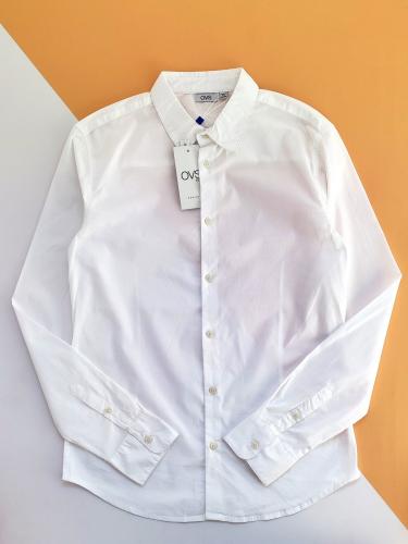Классическая рубашка длинный рукав 14+лет(170) белый OVS 
