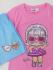 Пижама трикотаж футболка+шорты розовый мятный Лол 7-8лет (122/128) Lol 