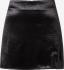 Классическая юбка с эффектом "мокрого шёлка" С черный Ginatricot 