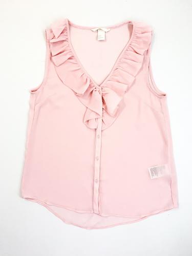 Блузка с воланом оверсайз ХХС нежный розовый H&M