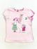 Набор 2шт футболка с блеском 7лет (122) розововый цветы кролики Pep&co