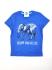 Набор 2шт футболка 3-4года (98/104) синий беж слоны Pep&co