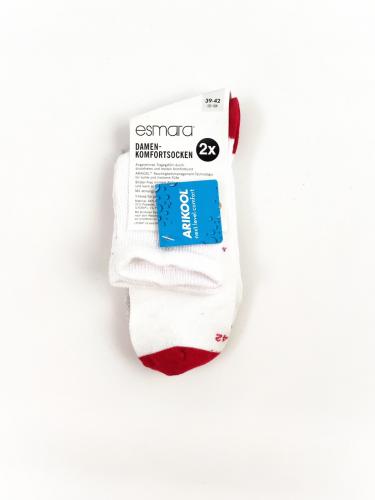 Классические носки 2 пары 39-42рр молочный красный Esmara 