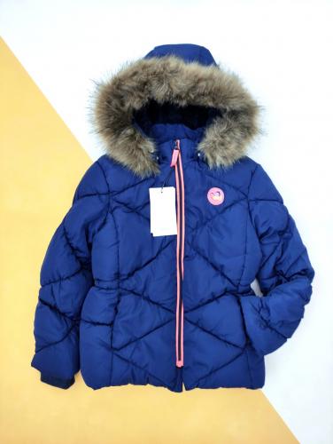 Непромокаемая и непродуваемая куртка на синтепоне 3 в 1 куртка +жилетка 11-12лет (150) синий розовый Name It
