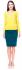 Вязаный джемпер с V-вырезом из 100% шерсти мериноса С лимонный United colors of Benetton